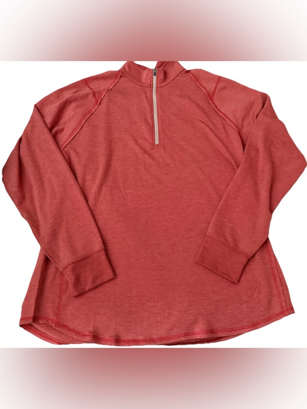 Toes On The‎ Nose Sweater Mens 2XL Red 1/4 Zip Pullover Lightweight Golf Active